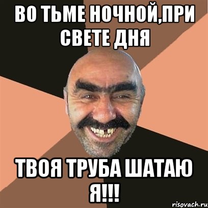 Во тьме ночной,при свете дня Твоя труба шатаю я!!!, Мем Я твой дом труба шатал