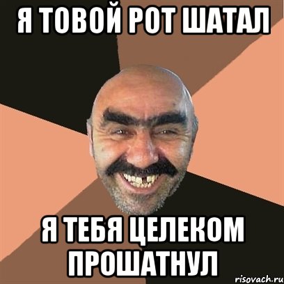я товой рот шатал я тебя целеком прошатнул, Мем Я твой дом труба шатал