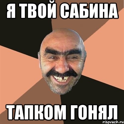 Я твой Сабина тапком гонял, Мем Я твой дом труба шатал