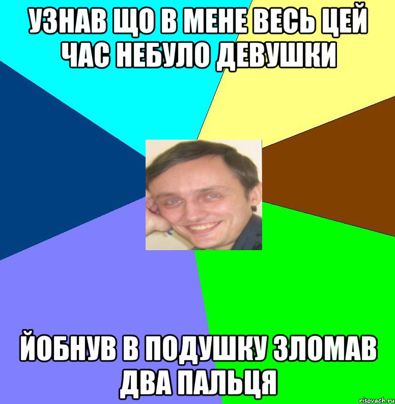 Узнав що в мене весь цей час небуло девушки Йобнув в подушку зломав два пальця