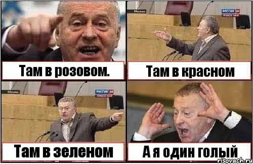 Там в розовом. Там в красном Там в зеленом А я один голый, Комикс жиреновский