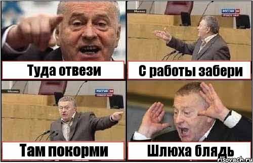 Туда отвези С работы забери Там покорми Шлюха блядь, Комикс жиреновский