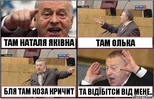 ТАМ НАТАЛЯ ЯКІВНА ТАМ ОЛЬКА БЛЯ ТАМ КОЗА КРИЧИТ ТА ВІДЇБІТСИ ВІД МЕНЕ.., Комикс жиреновский