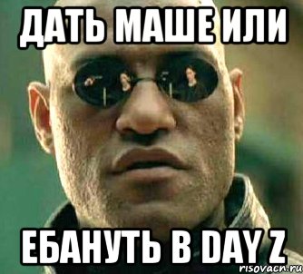 Дать Маше ИЛИ Ебануть в Day Z, Мем  а что если я скажу тебе