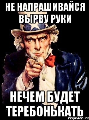 НЕ НАПРАШИВАЙСЯ вырву руки нечем будет теребонькать, Мем а ты