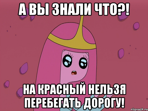 А вы знали что?! На красный нельзя перебегать дорогу!