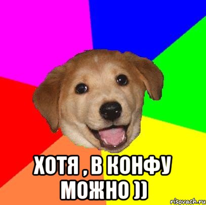  Хотя , в конфу можно )), Мем Advice Dog