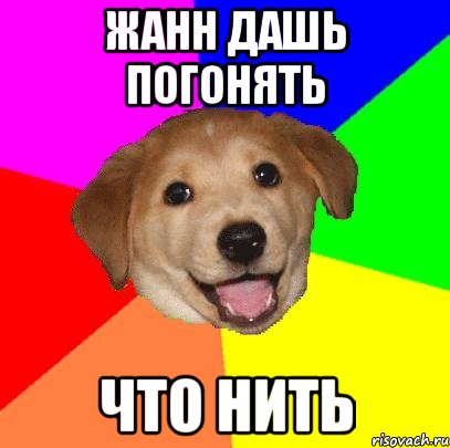 жанн дашь погонять что нить, Мем Advice Dog