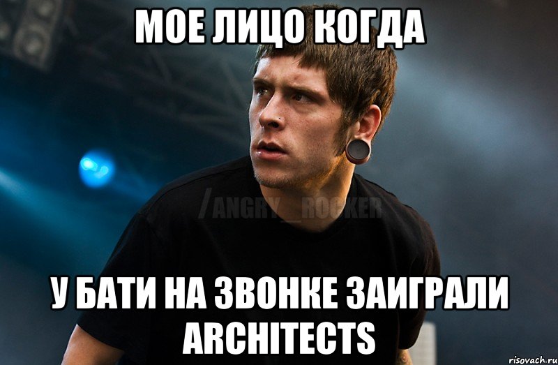 Мое лицо когда у бати на звонке заиграли Architects