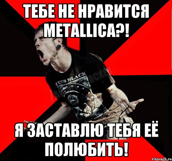 Тебе не нравится Metallica?! Я заставлю тебя её полюбить!, Мем Агрессивный рокер