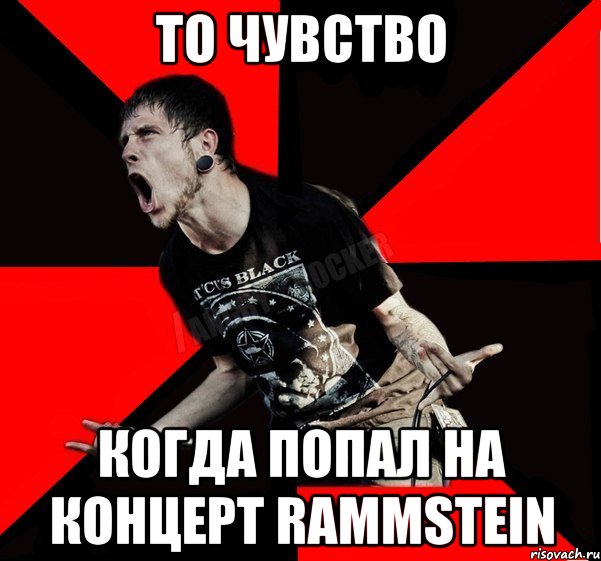 То чувство Когда попал на концерт Rammstein, Мем Агрессивный рокер