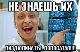 Не знаешь их Пиздюлина ты , волосатая!!!!, Мем    Быков ржет