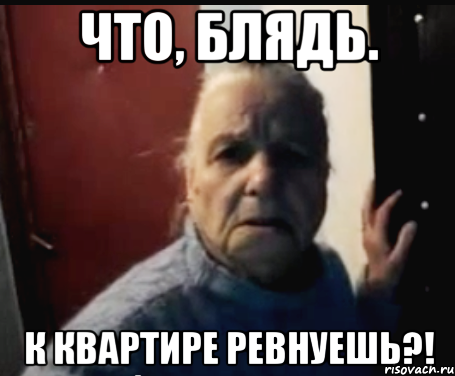 Что, блядь. К квартире ревнуешь?!