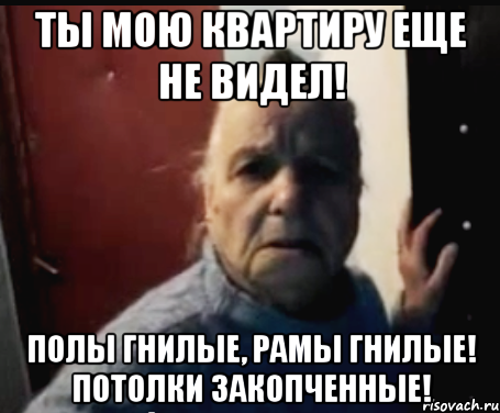 Ты мою квартиру еще не видел! Полы гнилые, рамы гнилые! Потолки закопченные!, Мем аносова вал