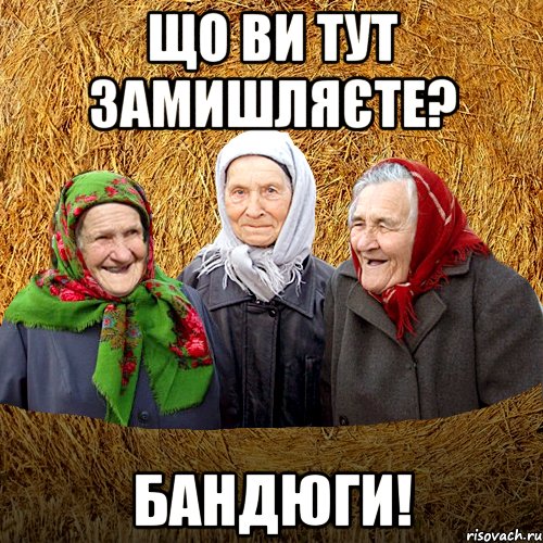 ЩО ВИ ТУТ ЗАМИШЛЯЄТЕ? БАНДЮГИ!