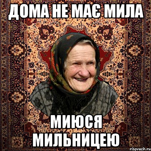 Дома не має мила Миюся мильницею, Мем баба нюра