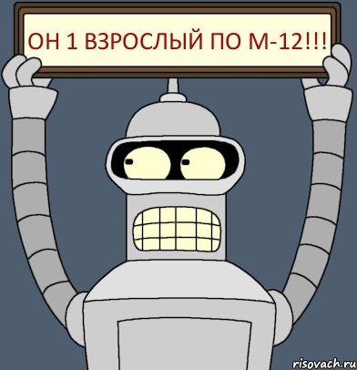 Он 1 взрослый по М-12!!!, Комикс Бендер с плакатом