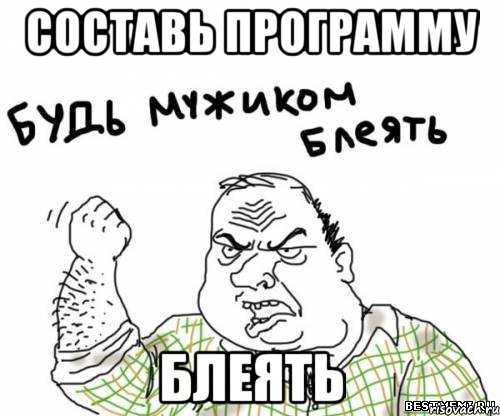составь программу блеять, Мем блять