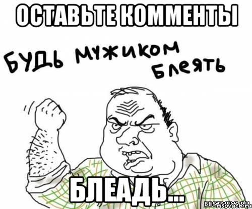 Оставьте комменты Блеадь..., Мем блять