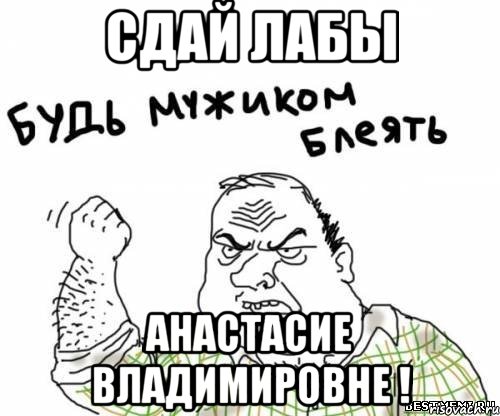 Сдай лабы Анастасие Владимировне !, Мем блять