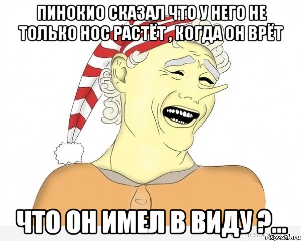 Пинокио сказал что у него не только нос растёт , когда он врёт что он имел в виду ?..., Мем буратино