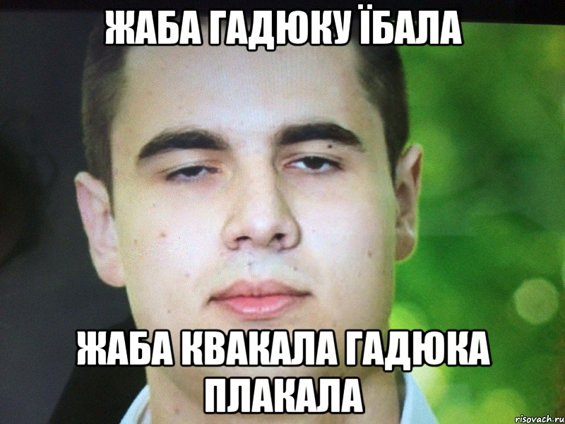 Жаба гадюку їбала Жаба квакала гадюка плакала