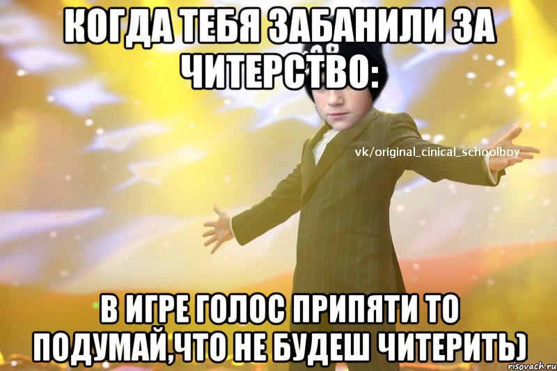 Когда тебя забанили за читерство: в игре Голос Припяти то подумай,что не будеш читерить)