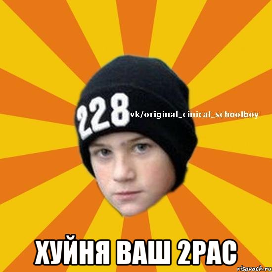  ХУЙНЯ ВАШ 2PAC, Мем  Циничный школьник