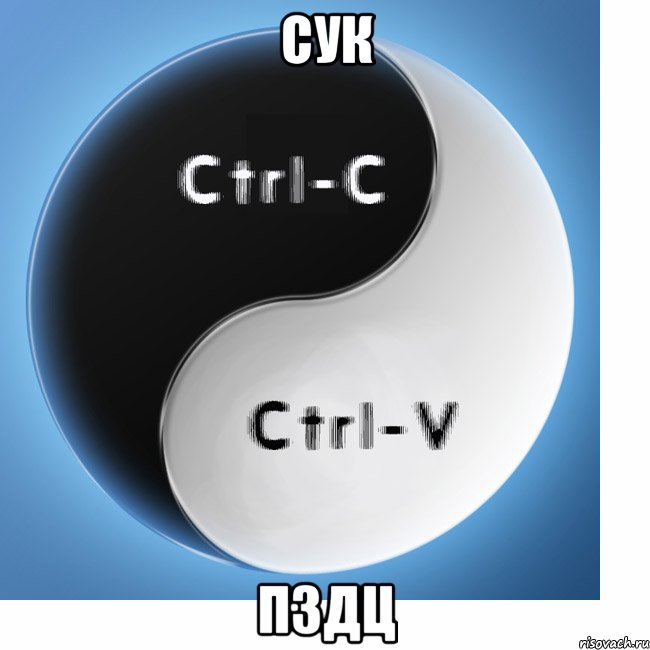 сук пздц, Мем Cntrl C Cntrl V