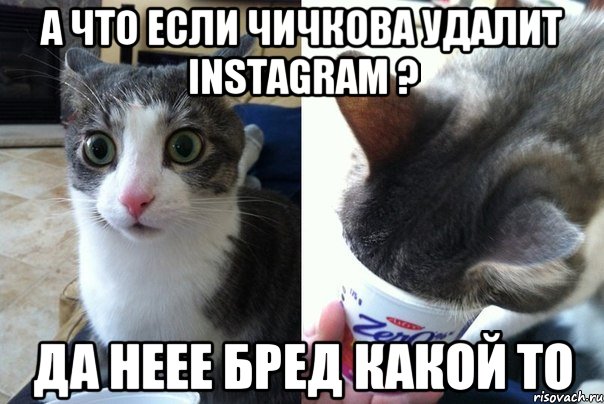 А что если Чичкова удалит Instagram ? Да неее Бред какой то