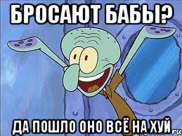 Бросают бабы? Да пошло оно всё на хуй, Мем да пошло оно все нахуй