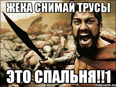 Жека снимай трусы ЭТО СПАЛЬНЯ!!1, Мем Это Спарта