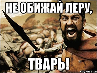 НЕ ОБИЖАЙ ЛЕРУ, ТВАРЬ!, Мем Это Спарта