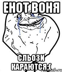 Енот воня Сльози караются;(, Мем Forever Alone