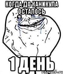 когда до каникула осталось 1 день, Мем Forever Alone