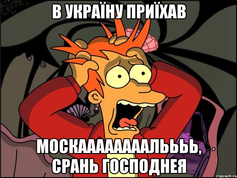 в україну приїхав Москаааааааальььь, срань Господнея, Мем Фрай в панике