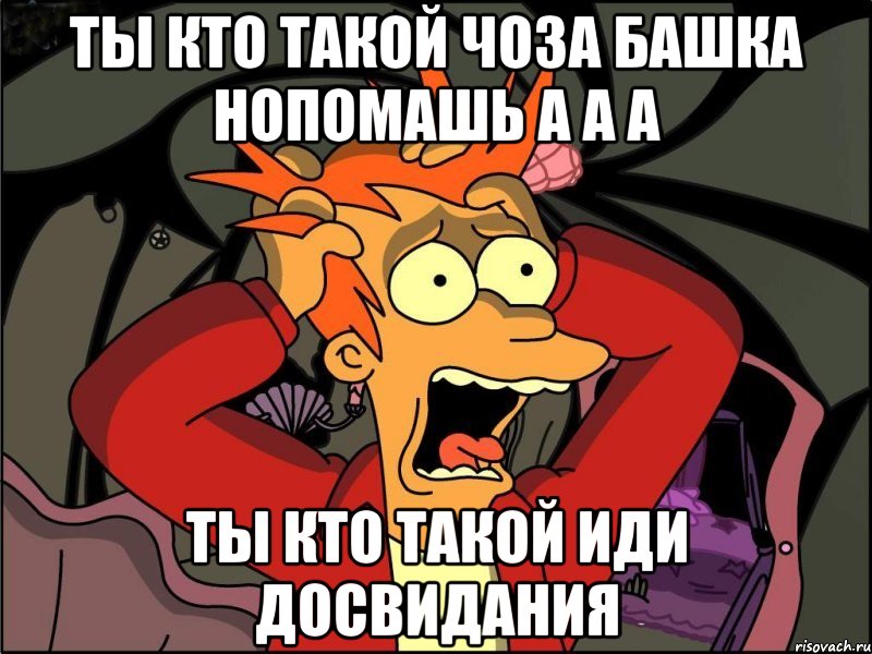 ты кто такой чоза башка нопомашь а а а ты кто такой иди досвидания, Мем Фрай в панике