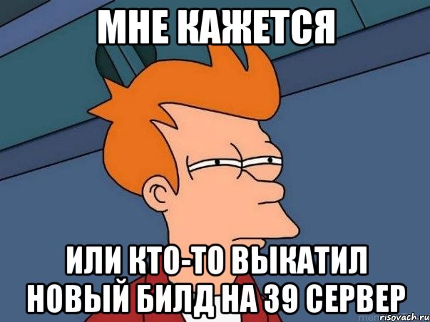 Мне кажется или кто-то выкатил новый билд на 39 сервер, Мем  Фрай (мне кажется или)