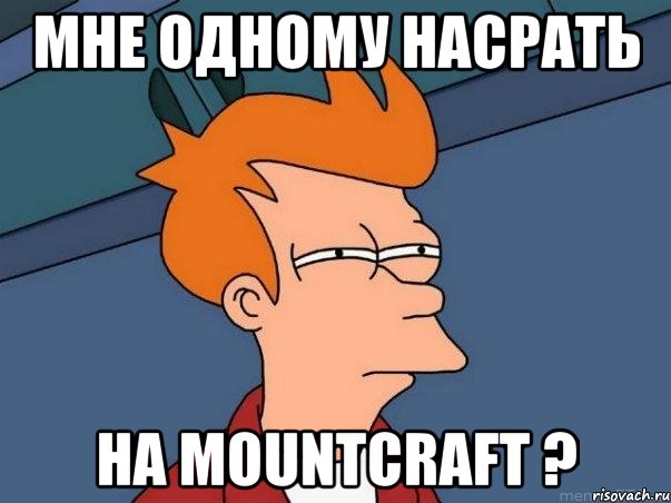 Мне одному насрать на mountcraft ?, Мем  Фрай (мне кажется или)