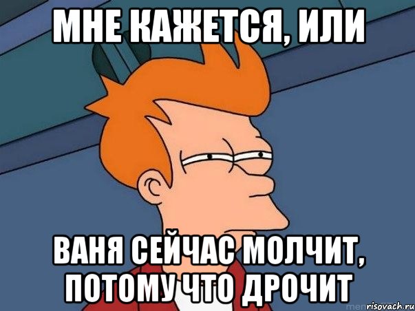 Мне кажется, или ваня сейчас молчит, потому что дрочит, Мем  Фрай (мне кажется или)