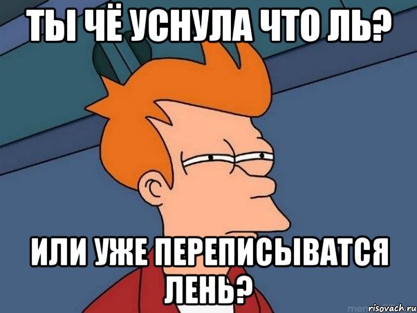 Ты чё уснула что ль? или уже переписыватся лень?, Мем  Фрай (мне кажется или)