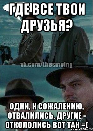 Где все твои друзья? Одни, к сожалению, отвалились, другие - откололись вот так =(