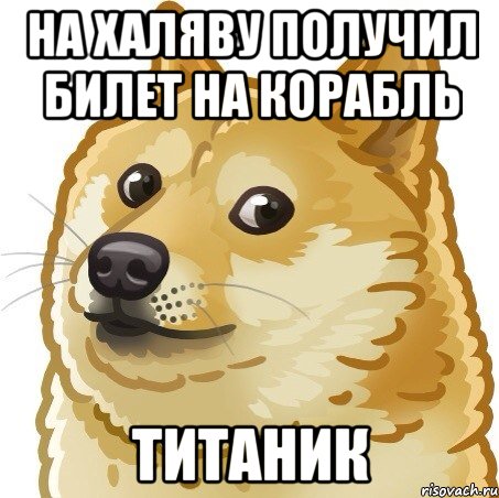 на халяву получил билет на корабль титаник