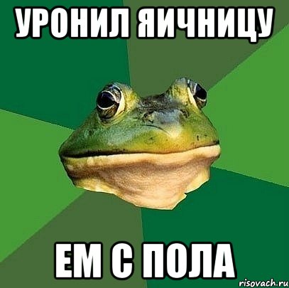 Уронил яичницу Ем с пола
