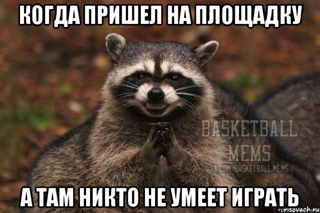 когда пришел на площадку а там никто не умеет играть