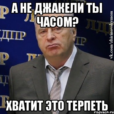 а не джакели ты часом? Хватит это терпеть, Мем Хватит это терпеть (Жириновский)