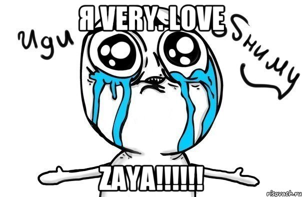Я very. Love Zaya!!!!!!, Мем Иди обниму