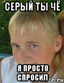 серый ты чё я просто спросил