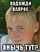 подожди вапрос янычь тут?