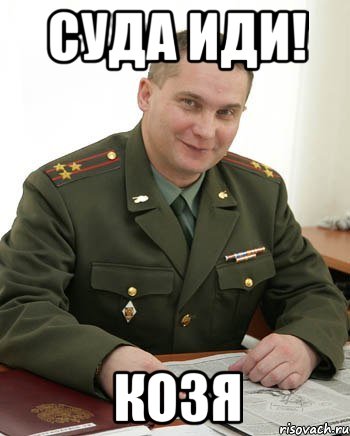 Суда иди! Козя, Мем Военком (полковник)